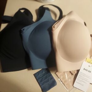 Women's Intimates Set - Black, Blue, and Cream